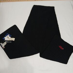 Arkansas Razorbacks Oarsman Black Soft Fleece Scarf 72 x 9" New With Tags